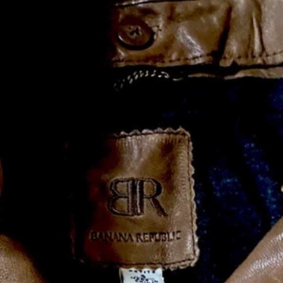 VINTAGE DISTRESSED BANANA REPUBLIC leather jacket - Picture 8 of 14